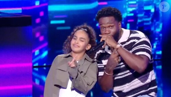 Ilyana et Tayc lors de la grande finale de The Voice Kids.