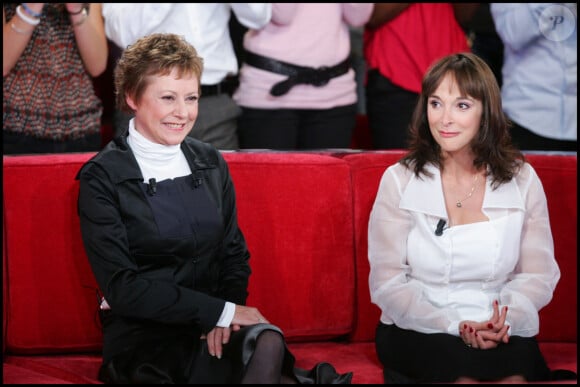 Ariane Carletti et Dorothée - Enregistrement de l'émission - Vivement Dimanche le 31 octobre 2017.