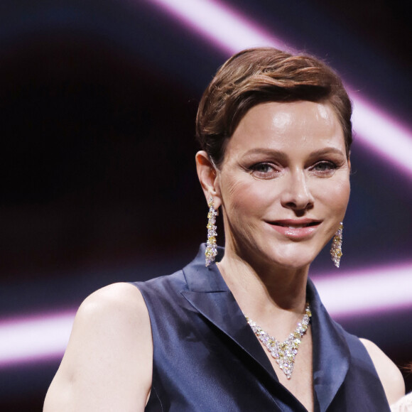 La mère de Jacques et Gabriella sera accompagnée pour l'occasion de son mari
La princesse Charlene de Monaco lors de la cérémonie de clôture de la 62ème édition du festival de télévision de Monte-Carlo le 20 juin 2023. © Denis Guignebourg / Bestimage 