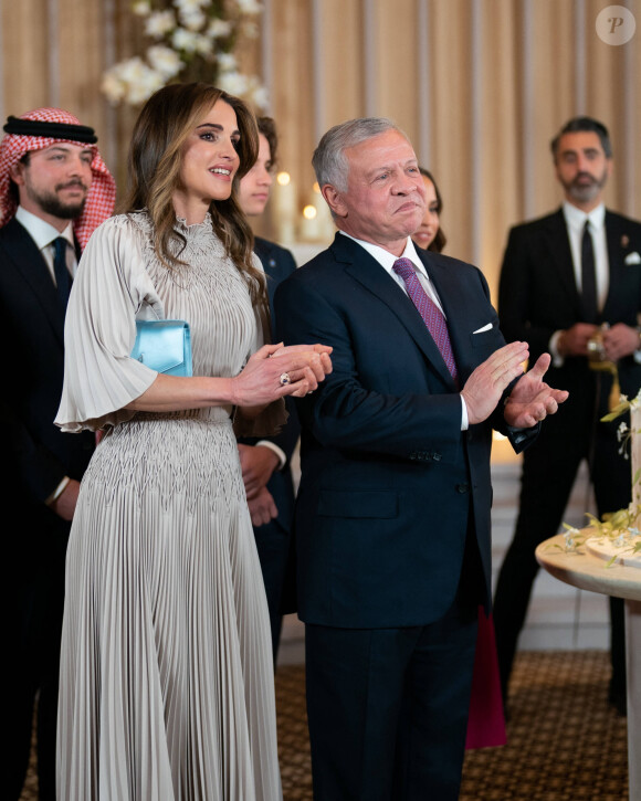 Mariage de la princesse Iman de Jordanie et de Jameel Alexander Thermiotis au palais Beit Al Urdun à Amman, le 12 mars 2023. Il s'agit du premier mariage des quatre enfants, le roi Abdallah et de la reine Rania de Jordanie. 