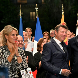 Christian Estrosi, le maire de Nice, avec sa femme, Laura Tenoudji Estrosi et son invité d'honneur Edouard Philippe, a orchestré "Lou Festin Nissart"