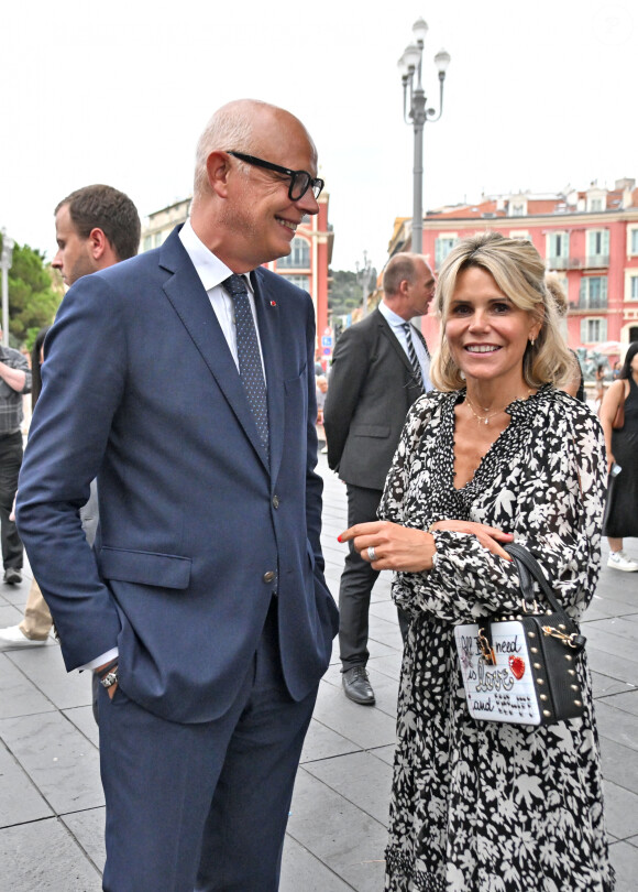 Christian Estrosi, le maire de Nice, avec sa femme, Laura Tenoudji Estrosi et son invité d'honneur Edouard Philippe, a orchestré "Lou Festin Nissart"