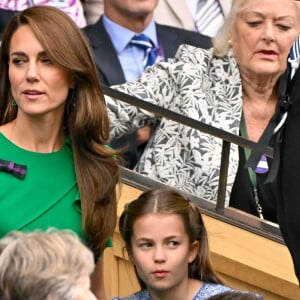 Kate Middleton et le prince William sont parents de trois enfants, George, Charlotte et Louis.
Tennis : Wimbledon 2023 - Angleterre - Finale simple Messieurs- Victoire de Carlos Alcaraz ©Chryslene Caillaud / Panoramic / Bestimage
