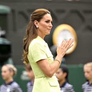 Catherine (Kate) Middleton, princesse de Galles, lors de la finale femme du tournoi de Wimbledon 2023 à Londres, le 15 juillet 2023. ©Chryslene Caillaud / Panoramic / Bestimage