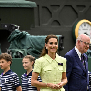 Catherine (Kate) Middleton, princesse de Galles, lors de la finale femme du tournoi de Wimbledon 2023 à Londres, le 15 juillet 2023. ©Chryslene Caillaud / Panoramic / Bestimage