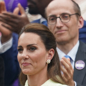 Catherine (Kate) Middleton, princesse de Galles, lors de la finale femme du tournoi de Wimbledon 2023 à Londres, le 15 juillet 2023. ©Chryslene Caillaud / Panoramic / Bestimage