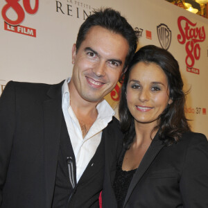 Faustine Bollaert et son mari Maxime Chattam - Avant-premiere du film "Stars 80" au Grand Rex le 19 octobre 2012