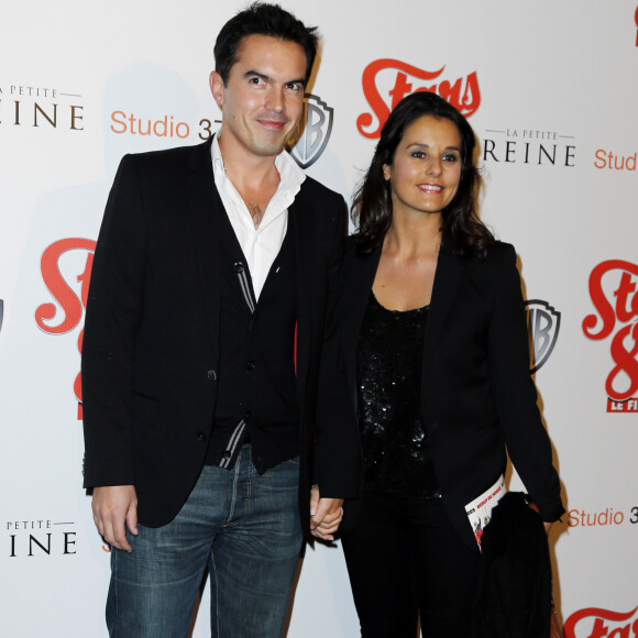Faustine Bollaert et son mari Maxime Chattam - Avant-premiere du film "Stars 80" au Grand Rex a Paris le 19 octobre 2012