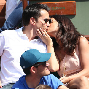 Maxime Chattam et Faustine Bollaert au 4ème jour des internationaux de France de froland Garros 2012.