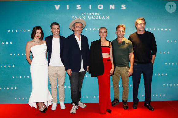 Yann Gozlan (réalisateur), Marta Nieto, Diane Kruger, Mathieu Kassovitz - Avant-première du film "Visions" au cinéma Pathé Wepler à Paris, France, le 29 août 2023. © Christophe Clovis / Bestimage 