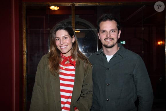 Exclusif - Laury Thilleman (Miss France 2011) et son mari Juan Arbelaez - Générale du chanteur Amir Haddad, seul-en-scène dans la pièce "Sélectionné" mise en scène par S. Suissa au théâtre Edouard VII à Paris le 28 mars 2022. © Rachid Bellak/Bestimage