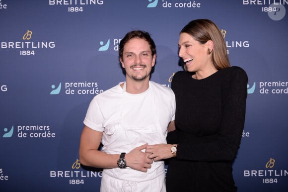 Exclusif - Juan Arbelaez et Laury Thilleman - Dîner de charité Breitling pour l'association "Premiers de cordée" à la Samaritaine à Paris le 8 octobre 2021. © Rachid Bellak / Bestimage 