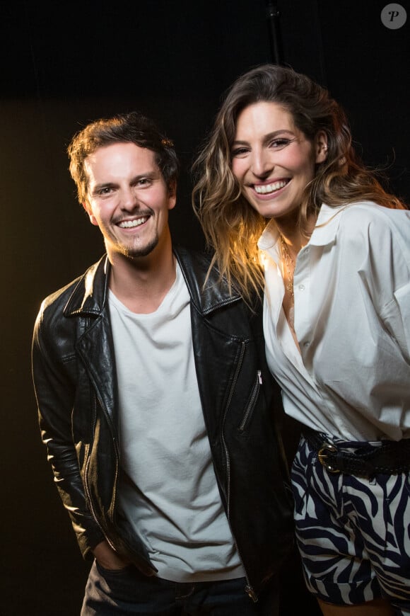 Exclusif - Laury Thilleman et son mari Juan Arbelaez - Backstage - Enregistrement de l'émission "La Chanson secrète 9" à la Seine musicale à Paris, diffusée le 27 novembre sur TF1 à 21h05  © Gaffiot-Moreau / Bestimage 