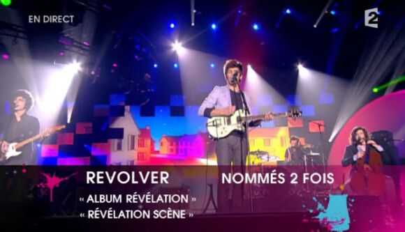 Le groupe Revolver, en cours pour la Victoire de l'Album révélation interprète Get around town.