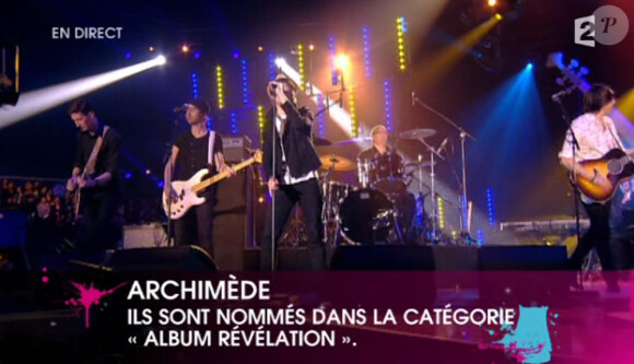 Le groupe Archimède est en compétition avec l'album Archimède pour la Victoire de l'Album révélation.