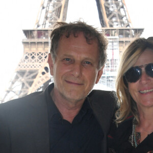 Virginie Couperie Eiffel et Charles Berling - Les personnalités assistent au Longines Paris Eiffel Jumping au Champ de Mars, le 26 juin 2021. © Veeren / Bestimage
