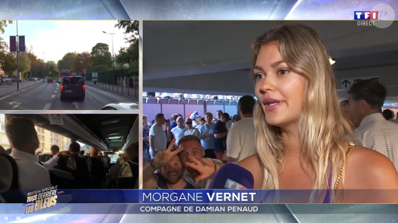 Leur expliquant notamment qu'elle est plus stressée que lui.
Morgane Vernet, la compagne de Damian Penaud, sur TF1.
