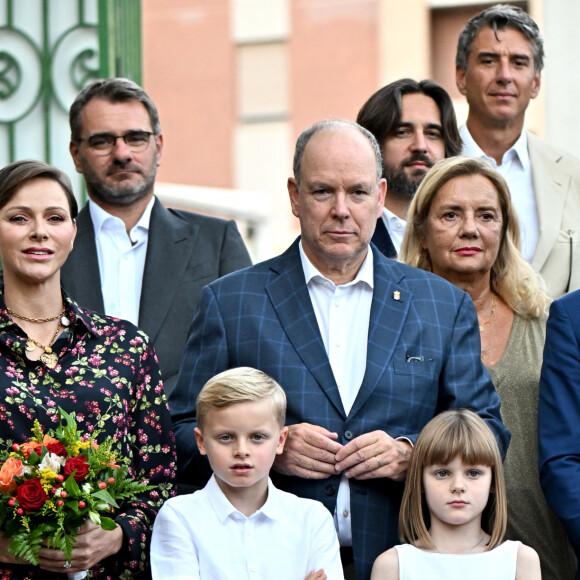 Le prince Albert II de Monaco, sa femme la princesse Charlene et leurs enfants, le prince héréditaire Jacques et la princesse Gabriella, accompagnés de Charlotte Casiraghi, de son fils Raphaël Elmaleh, de Dimittri Rassam, son mari et de leur fils Balthazar, entourés des membres du Conseil Municipal ont participé au traditionnel pique-nique des Monégasques " U Cavagnëtu " au parc Princesse Antoinette, à Monaco, le 9 septembre 2023. Après une messe célébrée par l'Archevêque de Monaco, tout le monde s'est retrouvé autour des inévitables barbajuans, accompagnés de pissaladières, de fougasses à l'anis et bien sûr de la socca. © Bruno Bebert / Bestimage 