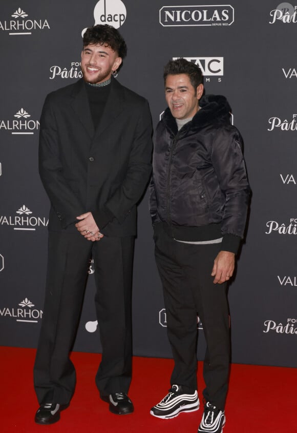 Riadh Belaïche, alias Just Riadh, Jamel Debbouze - Première du film "A la belle étoile" au cinéma Le Grand Rex à Paris, le 9 février 2023. © Christophe Aubert via Bestimage