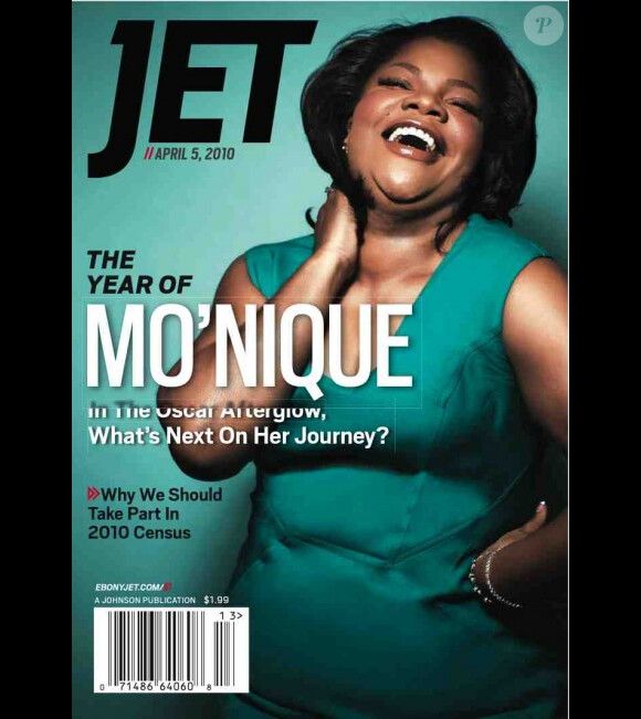 Mo'nique en couverture de Jet magazie (avril 2010) : so glamorous !