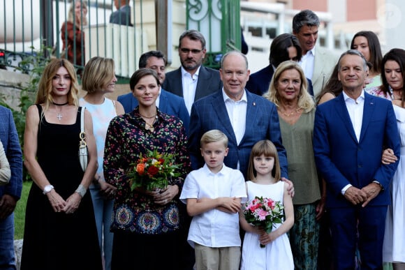 La princesse Charlene de Monaco, Le prince Albert II de Monaco, La princesse Gabriella de Monaco, comtesse de Carladès, Le prince Jacques de Monaco, marquis des Baux et Dimitri Rassam lors du traditionnel pique-nique "U Cavagnëtu" au parc Princesse Antoinette à Monaco le 9 septembre 2023. © Claudia Albuquerque / Bestimage 