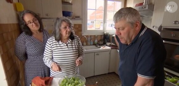 Maria aux côtés de Jean-Paul et de Christelle, séquence de "L'Amour est dans le pré" (M6).