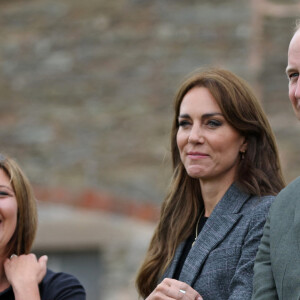 Le prince William, prince de Galles, et Catherine (Kate) Middleton, princesse de Galles, lors d'une visite à l'association caritative We Are Farming Minds à la ferme Kings Pitt de Hereford, Royaume Uni, le jeudi 14 septembre 2023. 