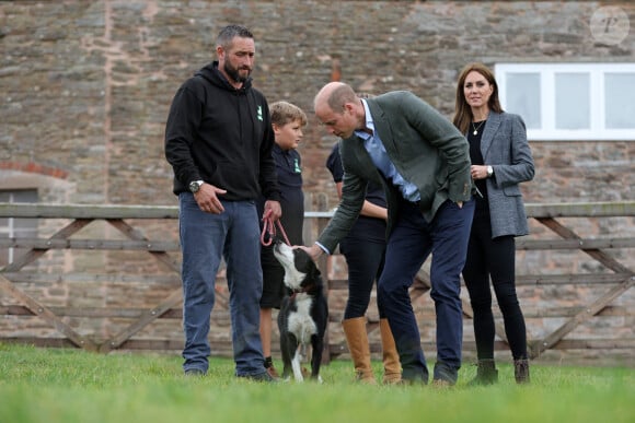 Le prince William, prince de Galles, et Catherine (Kate) Middleton, princesse de Galles, lors d'une visite à l'association caritative We Are Farming Minds à la ferme Kings Pitt de Hereford, Royaume Uni, le jeudi 14 septembre 2023. 