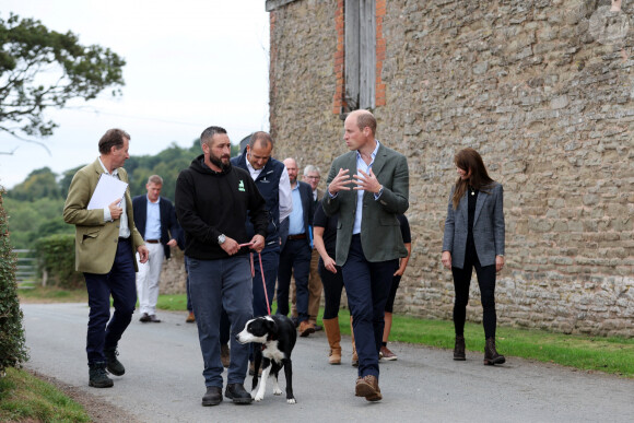 Le prince William, prince de Galles, et Catherine (Kate) Middleton, princesse de Galles, lors d'une visite à l'association caritative We Are Farming Minds à la ferme Kings Pitt de Hereford, Royaume Uni, le jeudi 14 septembre 2023. 
