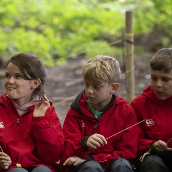 Le prince William, prince de Galles, et Catherine (Kate) Middleton, princesse de Galles, lors d'une visite à l'école primaire Madley pour examiner leur école forestière à Hereford, Royaume Uni, le jeudi 14 septembre 2023. 