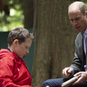 Le prince William, prince de Galles, et Catherine (Kate) Middleton, princesse de Galles, lors d'une visite à l'école primaire Madley pour examiner leur école forestière à Hereford, Royaume Uni, le jeudi 14 septembre 2023. 