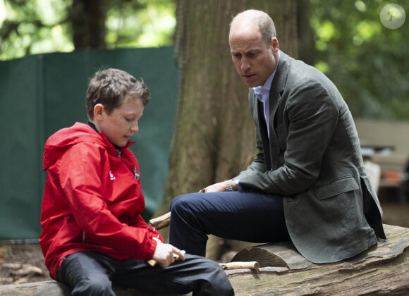 Le prince William, prince de Galles, et Catherine (Kate) Middleton, princesse de Galles, lors d'une visite à l'école primaire Madley pour examiner leur école forestière à Hereford, Royaume Uni, le jeudi 14 septembre 2023. 