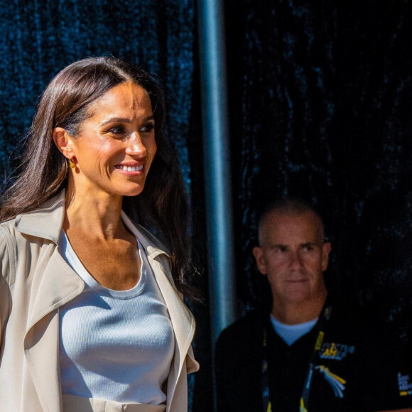 Dusseldorf, GERMANY - Prince Harry, Duke of Sussex and Meghan Markle, Duchess of Sussex during day 7 of Invictus Games 2023 at the Merkur Spiel-Arena in Dusseldorf. Pictured: Invictus Games 2023, day 7, Dusseldorf, Germany - 16 Sept 2023