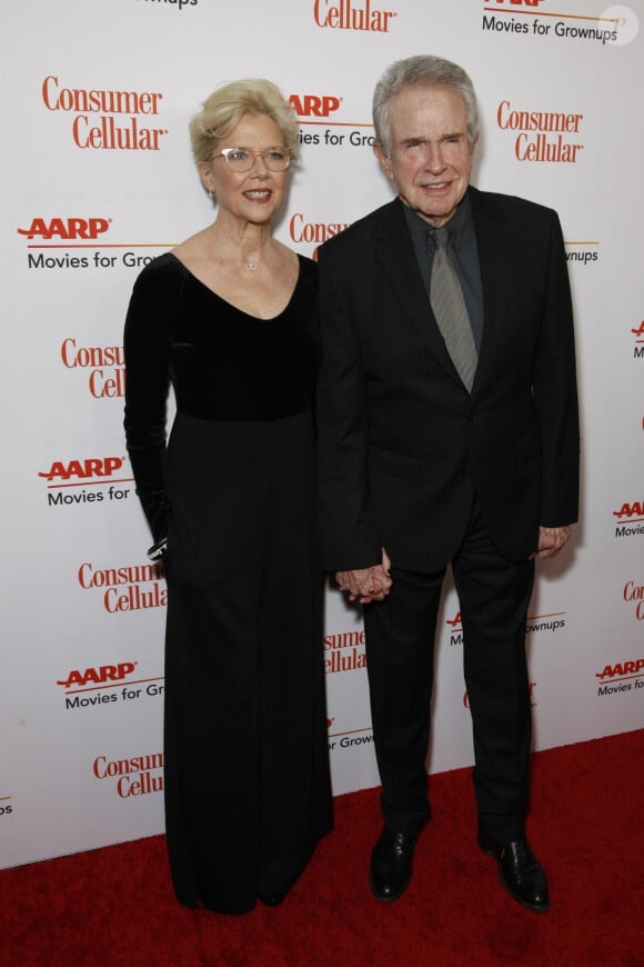 Annette Bening et son mari Warren Beatty 19ème cérémonie annuelle des "AARP Movies For Grownups Awards" à l'hôtel Four Seasons à Beverly Hills, Los Angeles, le 11 janvier 2020. 