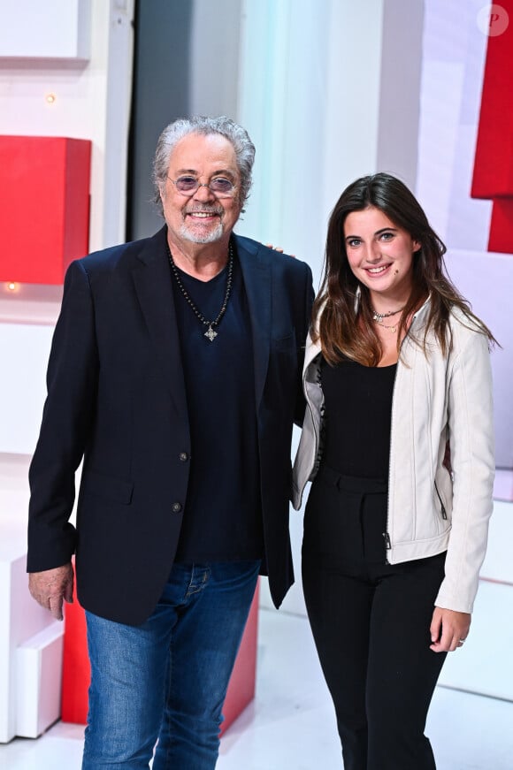 Exclusif - Patrick Hernandez et sa fille Victoria Hernandez - Enregistrement de l'émission "Vivement Dimanche" au Studio Gabriel, présentée par M.Drucker et diffusée sur France 3 le 24 septembre © Guillaume Gaffiot / Bestimage 