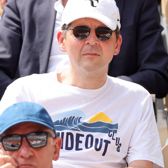 Thomas Sotto en tribunes lors des Internationaux de France de tennis de Roland Garros 2023, à Paris, France, le 9 juin 2023. © Jacovides-Moreau/Bestimage 
