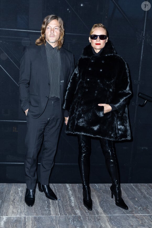 Diane Kruger et son compagnon Norman Reedus - Photocall du défilé Saint Laurent Womenswear Printemps/été 2024 dans le cadre de la Fashion week de Paris le 26 septembre 2023 à Paris. © Olivier Borde/Bestimage 