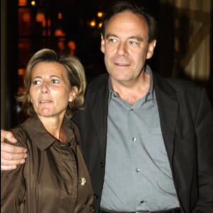 Claire Chazal et son ex-mari Xavier Couture - sortie de chez Costes à Paris.