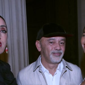 Rossy de Palma, Christian Louboutin et India Moore - Célébrités à la présentation de la nouvelle Collection femme printemps-Eté 2024 de Christian Louboutin à la Sorbonne dans le cadre de la Fashion Week de Paris, France, le 28 Septembre 2023. © Bertrand Rindoff / Bestimage 