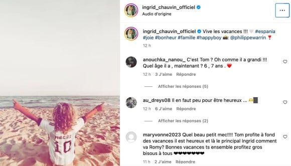 Tom, le fils d'Ingrid Chauvin immortalisé sur la Toile.