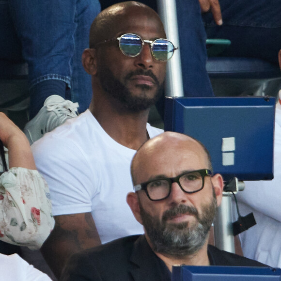 Stomy Bugsy en tribunes lors du match de football Ligue 1 Uber Eats opposant le Paris Saint-Germain (PSG) au Clermont Foot 63 au Parc des Princes à Paris, France, le 3 juin 2023. Clermont a gagné 3-2. © Cyril Moreau/Bestimage