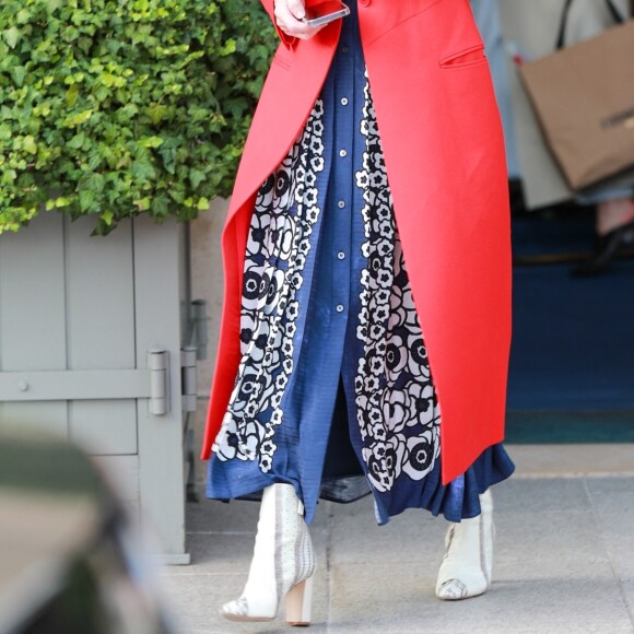 Anna Wintour quitte son hôtel pour assister au défilé de V.Beckham lors de la Fashion Week, le 29 septembre 2023. 