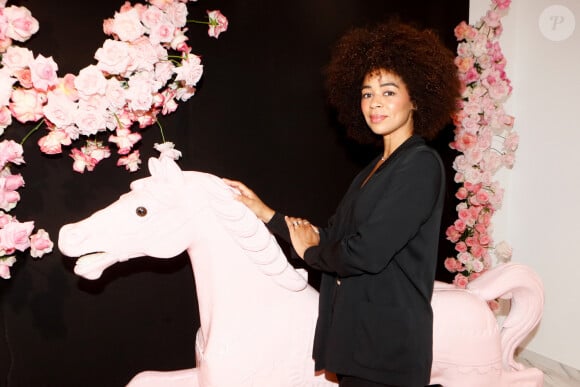 Exclusif - Aurélie Konaté - Soirée d'ouverture de la première boutique parisienne de la marque Aparanjän à Paris, France, le 29 septembre 2023. Soirée organisée par Sandra Sysley de Sandra & Co. © Christophe Clovis / Bestimage