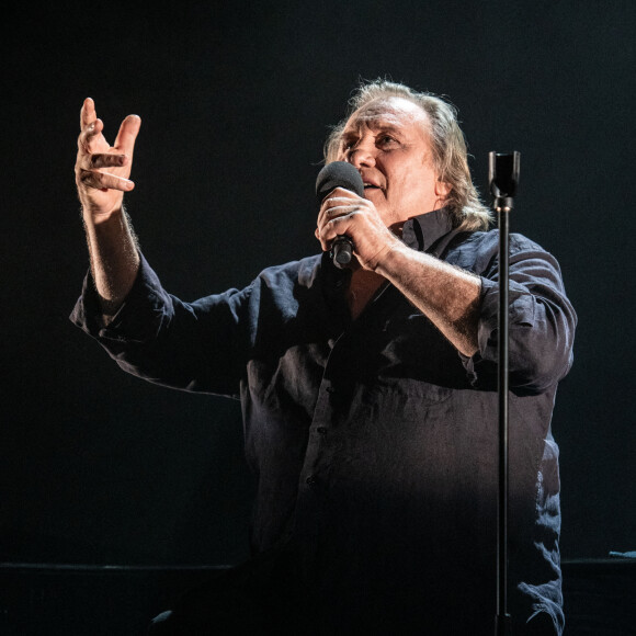 Exclusif - Gérard Depardieu - Gérard Depardieu chante Barbara - 20ème édition du Festival de Lacoste dans les carrières du Chateau de Lacoste le 15 Août 2020. © Morgan Palun / Bestimage 