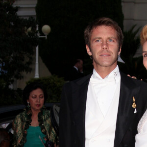 Emmanuel-Philibert de Savoie et sa femme Clotilde Courau - Soirée à l'occasion du mariage religieux d'Albert de Monaco et de la princesse Charlène le 2 juillet 2011