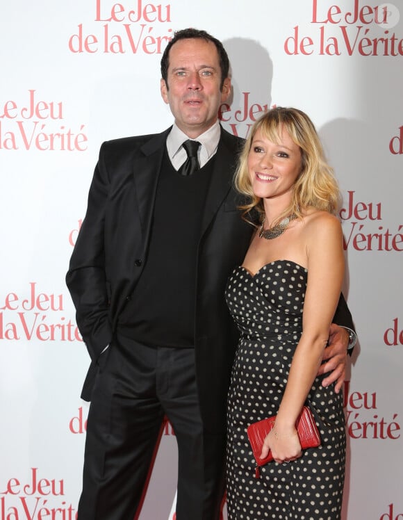 Christian Vadim et sa femme Julia Livage - Avant-premiere 'Le Jeu de la verite' au Gaumont Opera Capucines a Paris le 20 janvier 2014. 