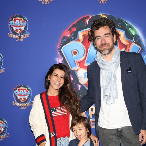 Reem Kherici, son compagnon Gilles Lemaire et leur fils - Avant-première du film "La Pat'Patrouille : La super patrouille" au cinéma UGC Normandie à Paris. Le 24 septembre 2023. © Coadic Guirec / Bestimage