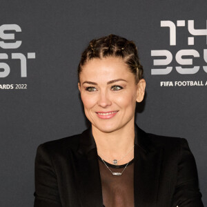 "Je vais avoir du mal à le cacher un peu plus longtemps", a-t-elle débuté
Laure Boulleau - Photocall de la cérémonie des Best FIFA Football Awards à la salle Pleyel à Paris le 27 février 2023. © Cyril Moreau / Bestimage 