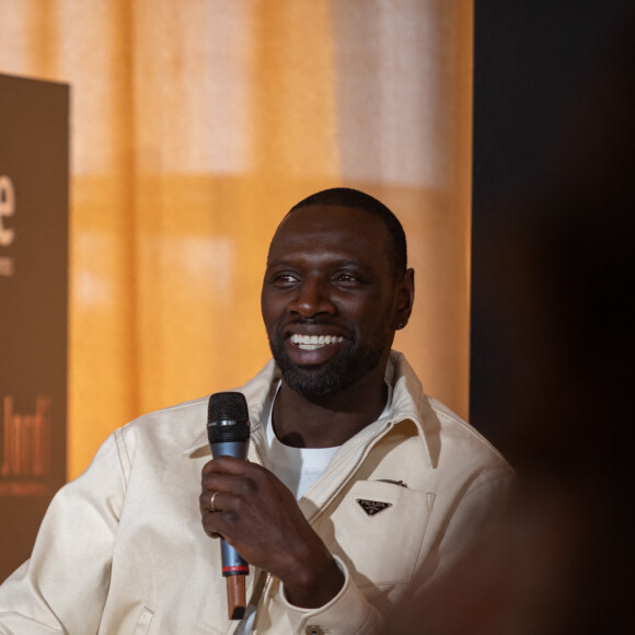 Omar Sy, lauréat du prix d'honneur 2023 - Conférence de presse avant le 67ème gala des "RNE Sant Jordi Film Awards" à Barcelone, le 25 avril 2023.