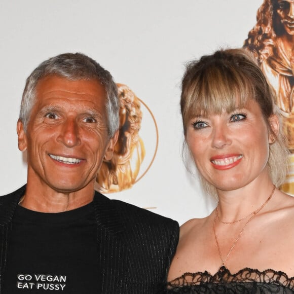 Nagui et sa femme Mélanie Page au photocall de la 33ème cérémonie des Molières aux Folies Bergère à Paris le 30 mai 2022. © Coadic Guirec / Bestimage 